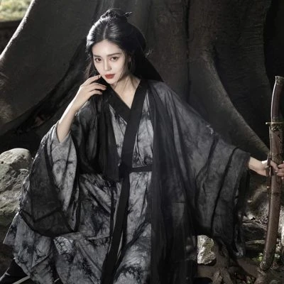 Weijin Wuxia Costume Hanfu Robe Performance Dress