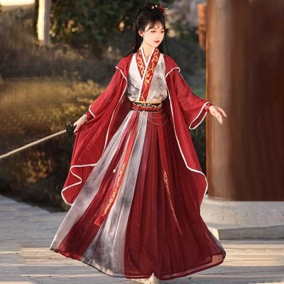 Wuxia Costume Qiyao Ruqun Han Element Classical Styling
