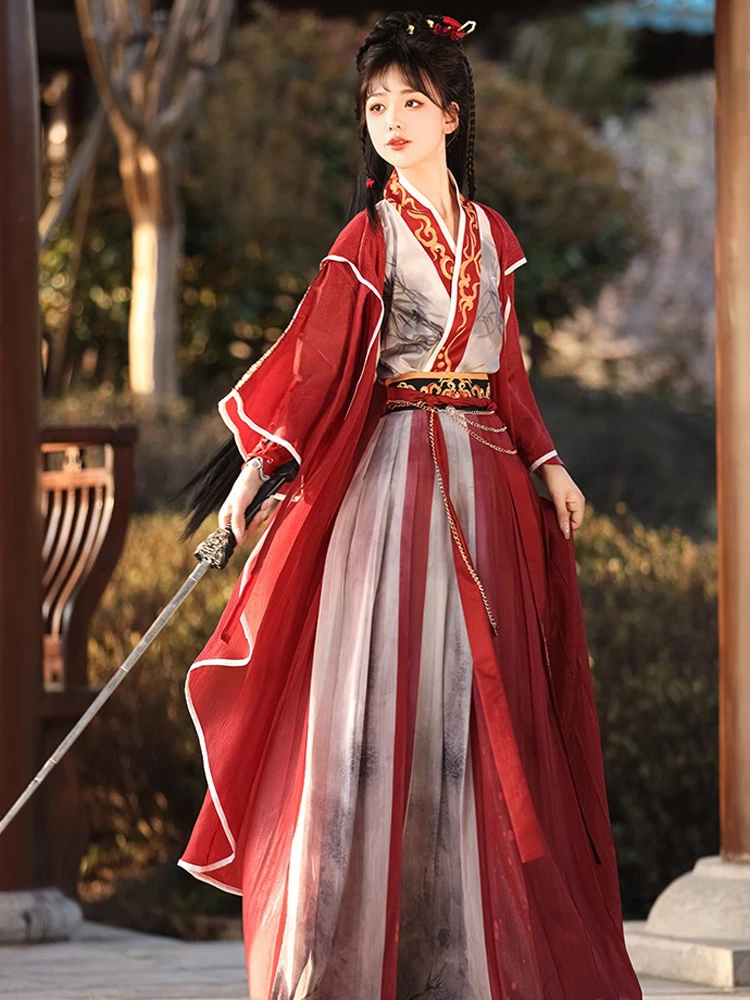 Wuxia Costume Qiyao Ruqun Han Element Classical Styling