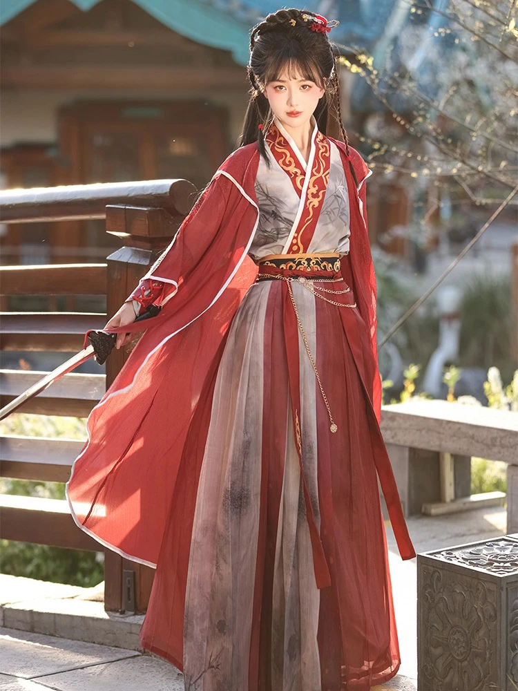 Wuxia Costume Qiyao Ruqun Han Element Classical Styling