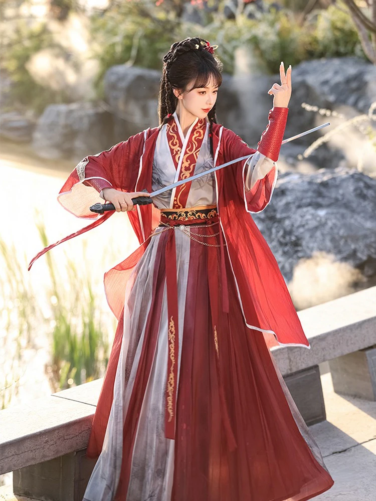 Wuxia Costume Qiyao Ruqun Han Element Classical Styling