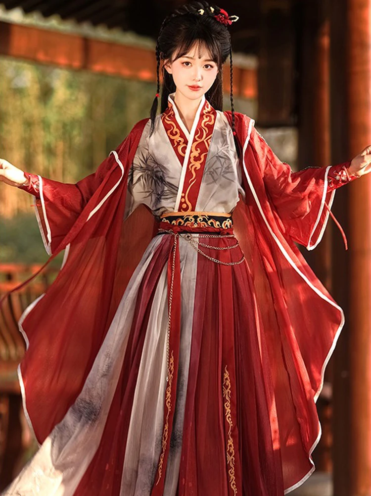 Wuxia Costume Qiyao Ruqun Han Element Classical Styling