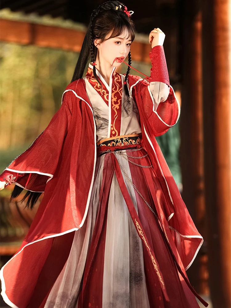 Wuxia Costume Qiyao Ruqun Han Element Classical Styling