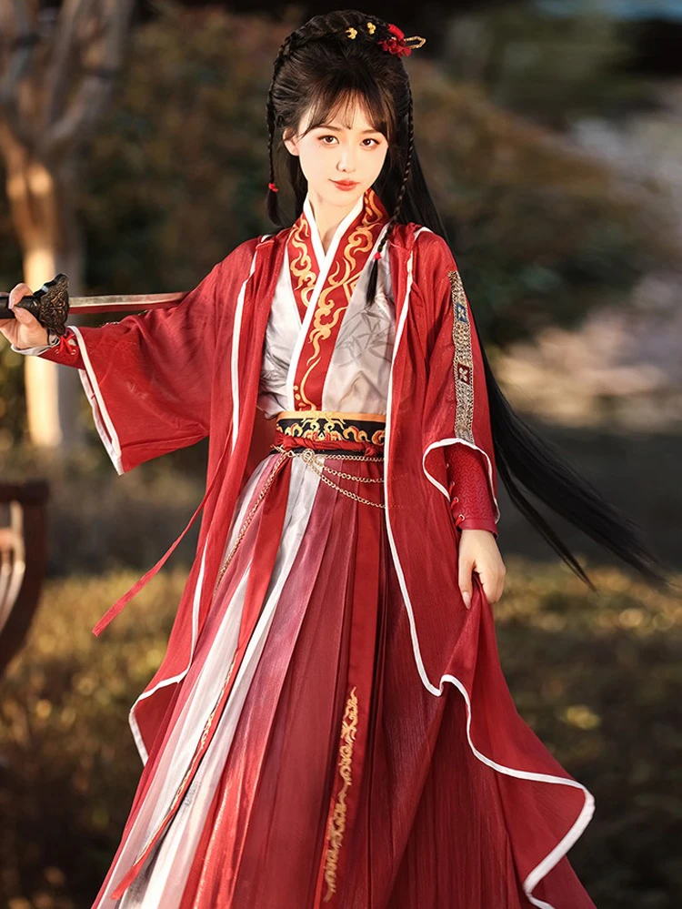 Wuxia Costume Qiyao Ruqun Han Element Classical Styling