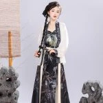 Wuxia Hanfu Summer Black Color Fashion Style Dresses