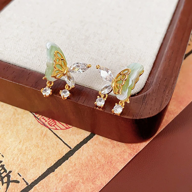 Butterfly Earrings Hanfu Fashion Niche Jewelry