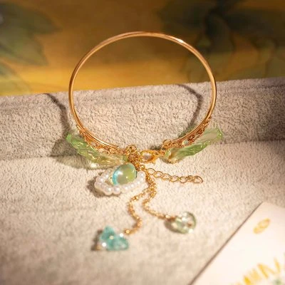 Chinoiserie Bracelet Green Hanfu String Accessories for Cheongsam