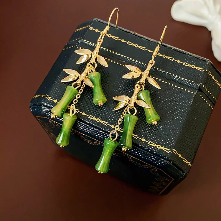 Fashion Earrings Bamboo Leaf New Trend Ear Hooks Classical Earrings