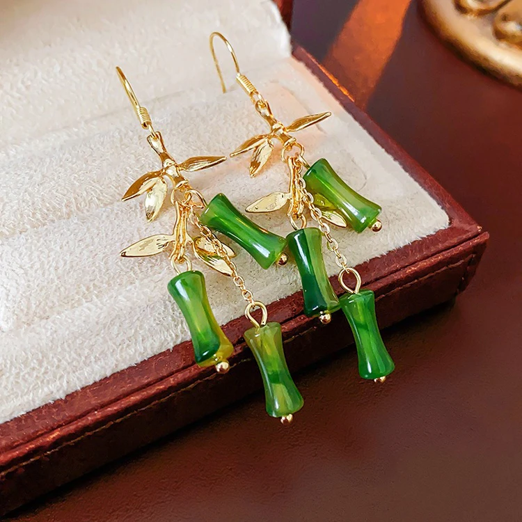 Fashion Earrings Bamboo Leaf New Trend Ear Hooks Classical Earrings