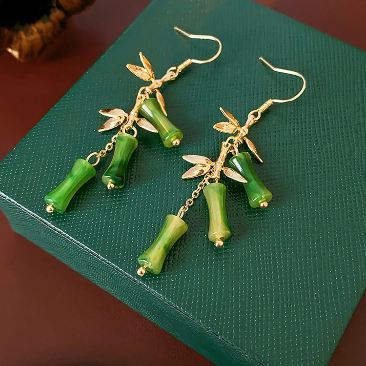 Fashion Earrings Bamboo Leaf New Trend Ear Hooks Classical Earrings