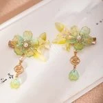 Green Hair Clip Classical Bell Orchid Fresh Ladies Headwear