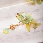 Green Hair Clip Classical Bell Orchid Fresh Ladies Headwear