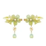 Green Hair Clip Classical Bell Orchid Fresh Ladies Headwear