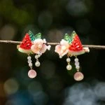 Hanfu Headdress Watermelon Children Classical Hair Clip Sweet Accessories