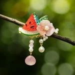 Hanfu Headdress Watermelon Children Classical Hair Clip Sweet Accessories