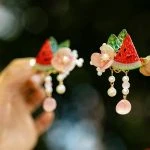 Hanfu Headdress Watermelon Children Classical Hair Clip Sweet Accessories