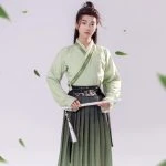 Men Wuxia Hanfu Wei Jin Style Jiaoling Ruqun Set