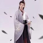 Men Wuxia Hanfu Wei Jin Style Jiaoling Ruqun Set