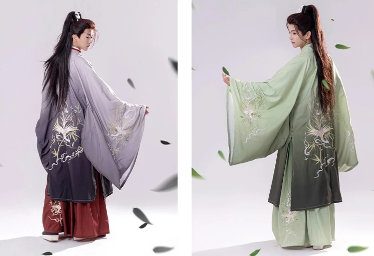 Men Wuxia Hanfu Wei Jin Style Jiaoling Ruqun Set