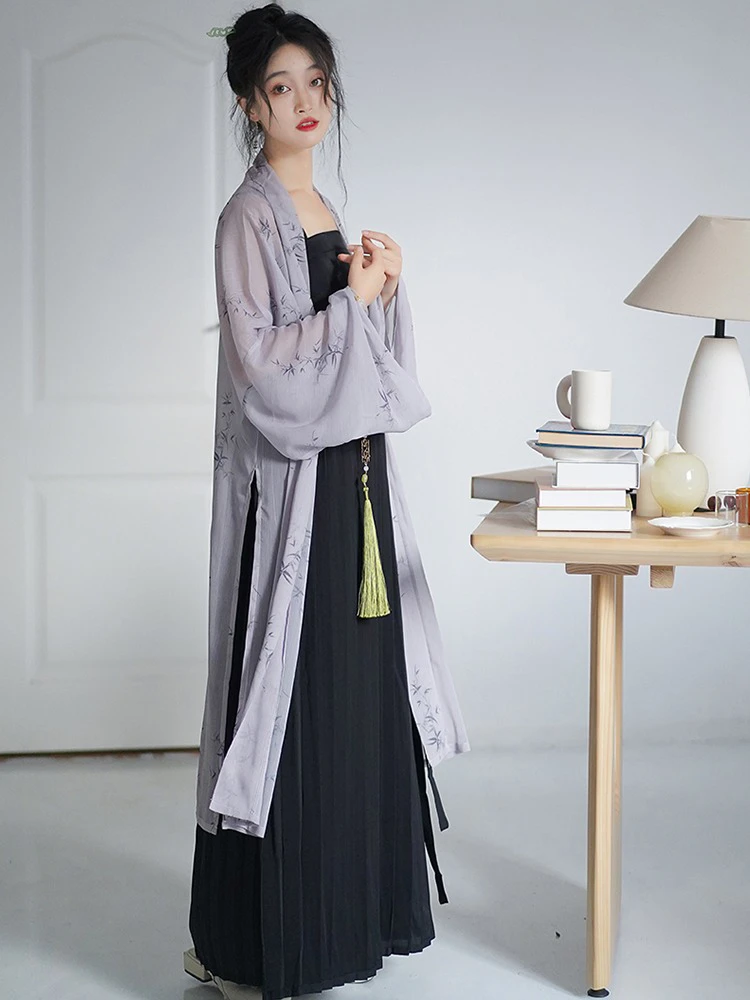 Modern Hanfu Women Song Fashion Hanfu Daily Pleated Skirt