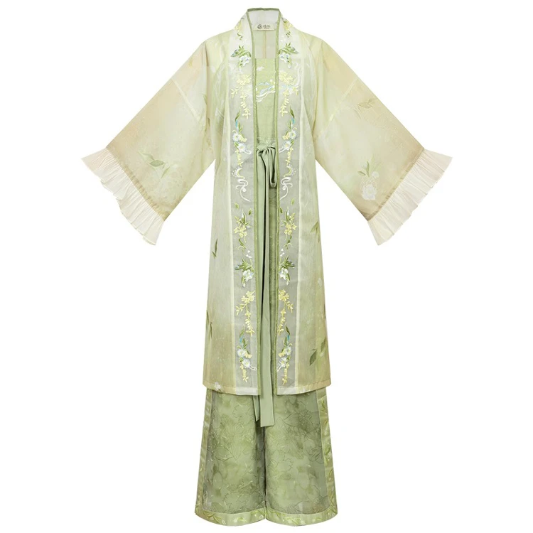 Song Hanfu Summer Women Fashion Songku Green Colours