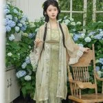 Song Hanfu Summer Women Fashion Songku Green Colours