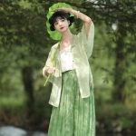 Summer Women Song Dynasty Hanfu Fresh Breathable Daily Green Songku