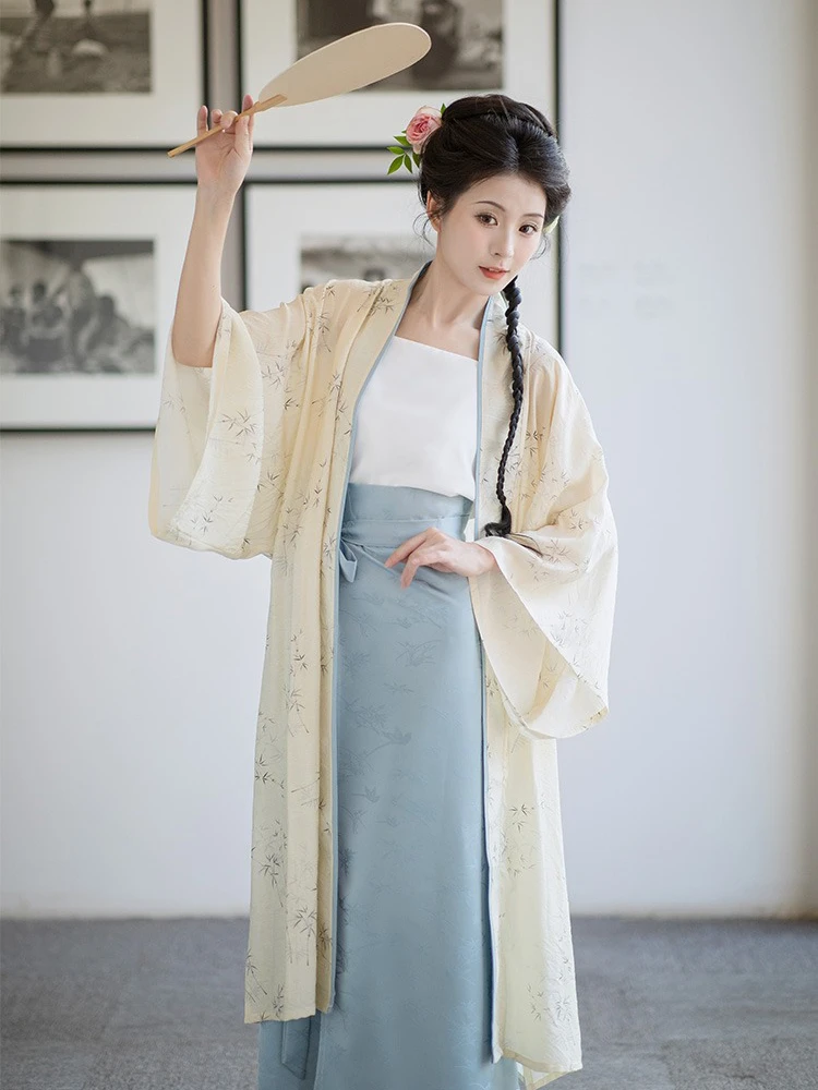 Woman Song Dynasty Summer Hanfu Daily Simple Thin Dresses