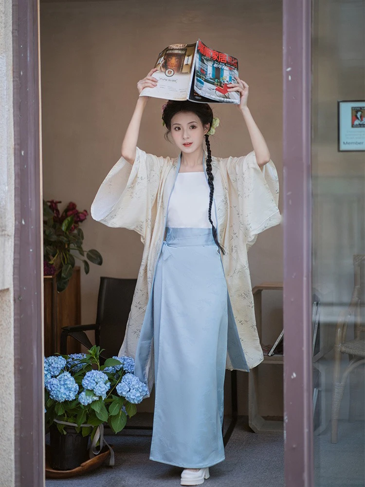 Woman Song Dynasty Summer Hanfu Daily Simple Thin Dresses