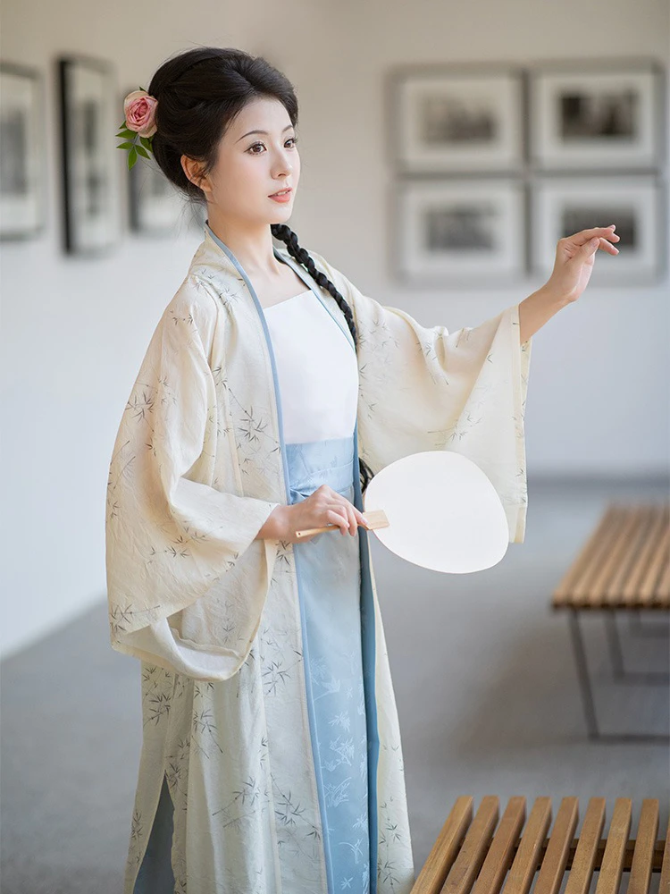 Woman Song Dynasty Summer Hanfu Daily Simple Thin Dresses