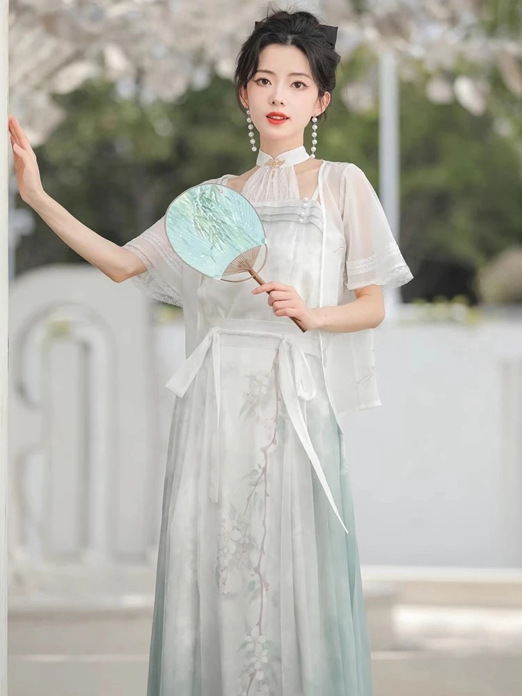 Women Fashion Dresses Han Elements Ma Mian Skirt Daily Style 