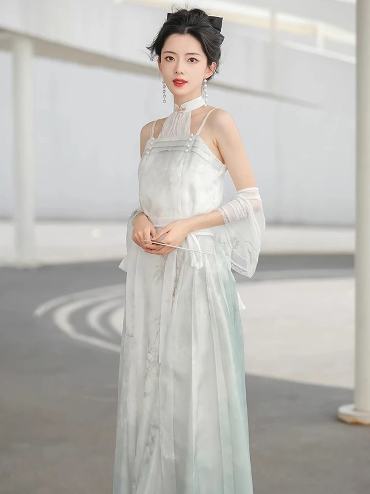 Women Fashion Dresses Han Elements Ma Mian Skirt Daily Style 