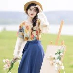 Women Fashion Tang Dynasty Hanfu Tencel Summer Dresses