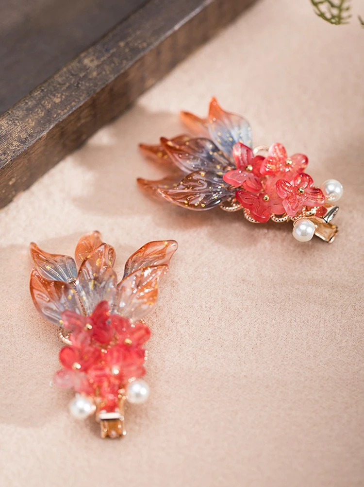 Children Classical Hair Clips Goldfish Cute Butterfly Accessories