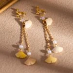 Hanfu Earrings Classical Ginkgo Jewelry Cheongsam Accessories