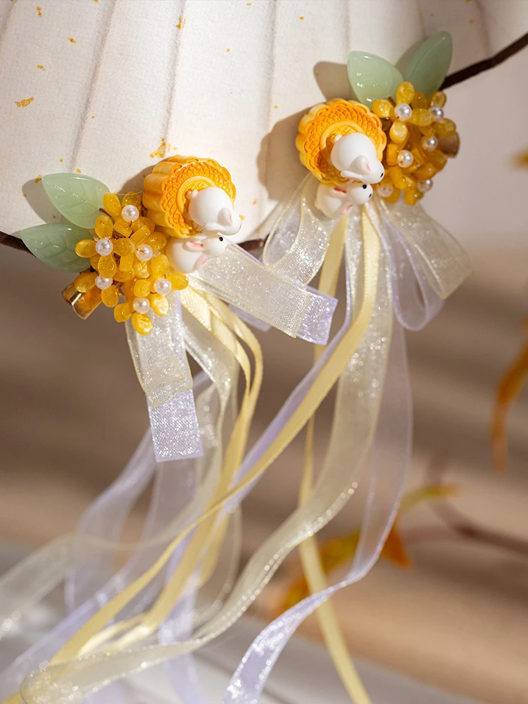 Jade Rabbit Hair Clip Mid Autumn Hanfu Tassel Headdress