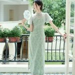 Modified Cheongsam Green Women's Summer Dresses