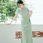 Modified Cheongsam Green Women's Summer Dresses