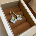 Niche Earrings Clouds Bamboo Leaves Retro Earrings Hanfu Cheongsam Accessories