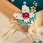 Pearl Hairpin Butterfly Styling Hanfu Buyao Cheongsam Accessories