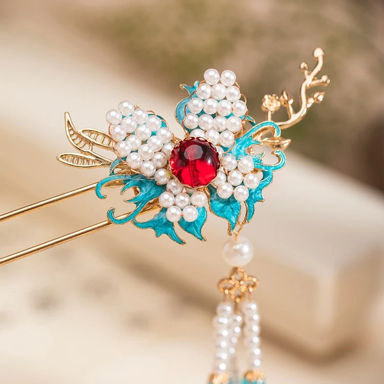 Pearl Hairpin Butterfly Styling Hanfu Buyao Cheongsam Accessories