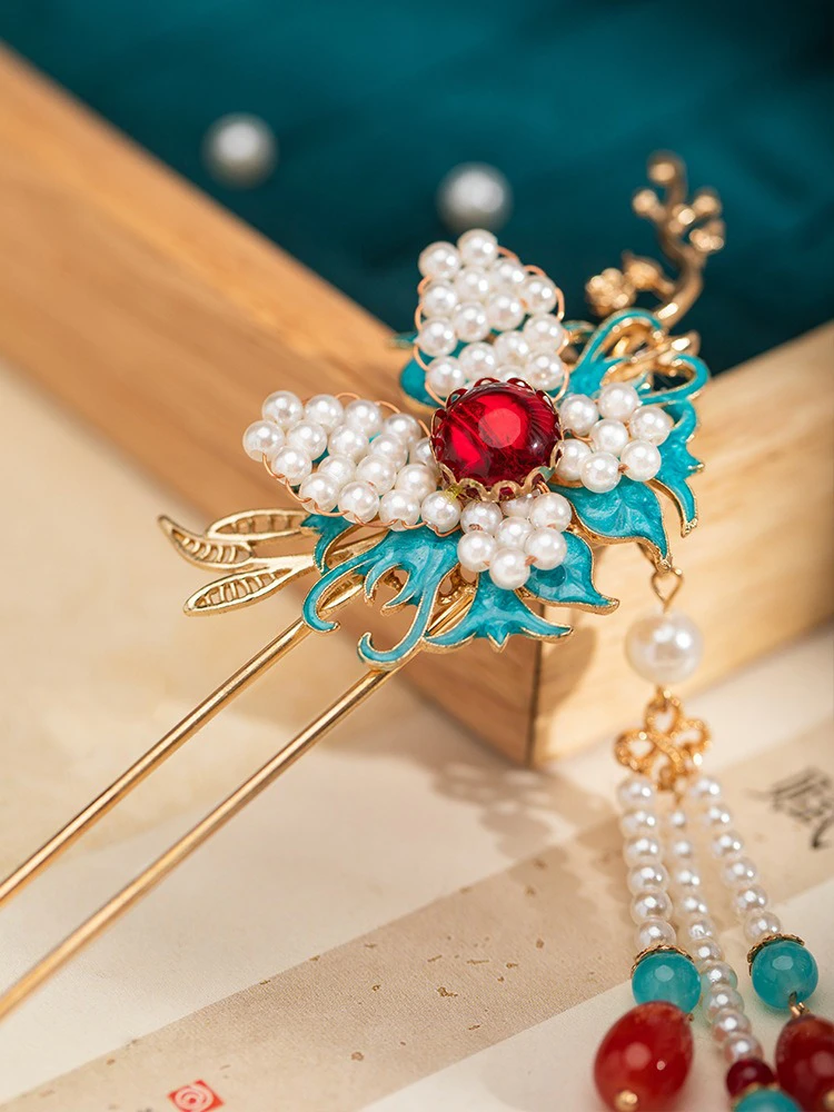 Pearl Hairpin Butterfly Styling Hanfu Buyao Cheongsam Accessories