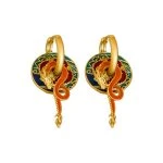 Women Earrings Golden Dragon Personalised Ear Buckles