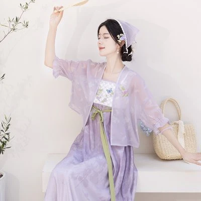 Women Fashion Hanfu Summer Long Skirt Han Element Shirt