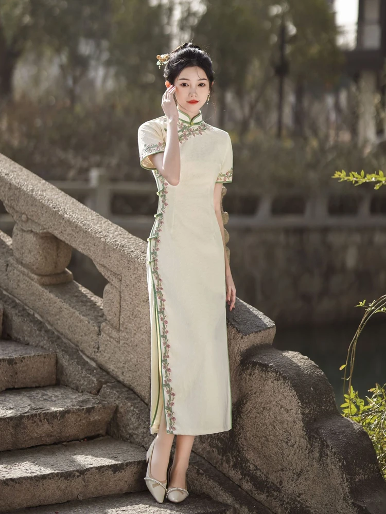 Autumn Qipao Women's Long Fashion Elegant Improved Cheongsam