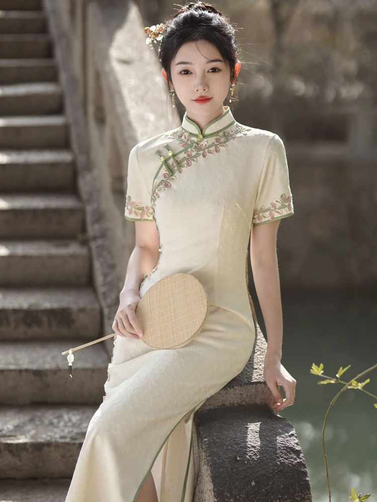 Autumn Qipao Women's Long Fashion Elegant Improved Cheongsam