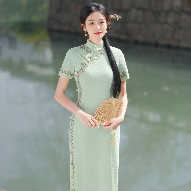 Autumn Qipao Women's Long Fashion Elegant Improved Cheongsam