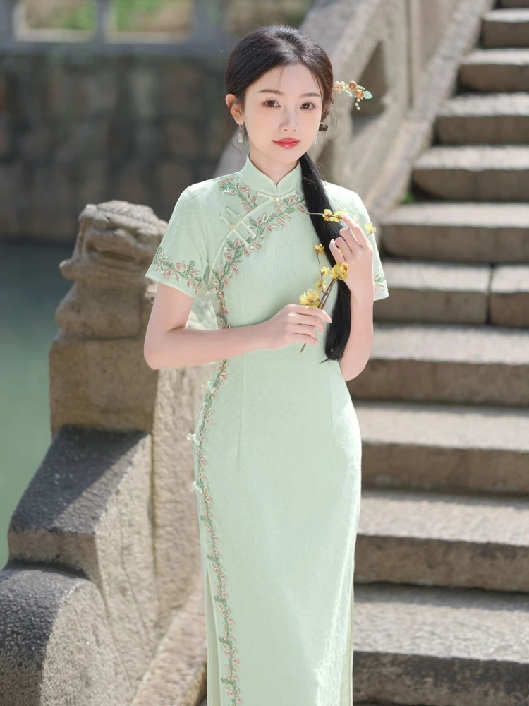 Autumn Qipao Women's Long Fashion Elegant Improved Cheongsam