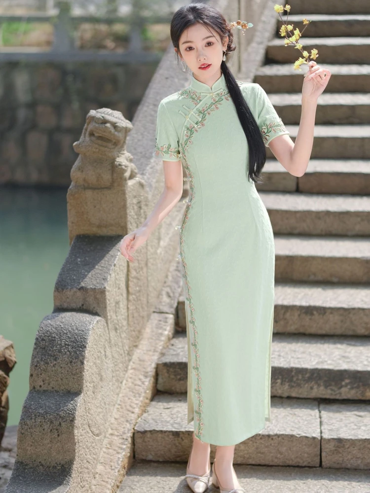 Autumn Qipao Women's Long Fashion Elegant Improved Cheongsam