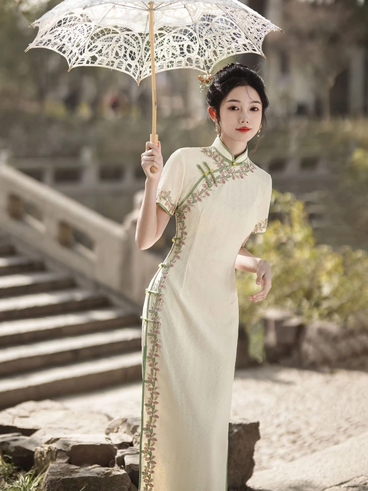 Autumn Qipao Women's Long Fashion Elegant Improved Cheongsam